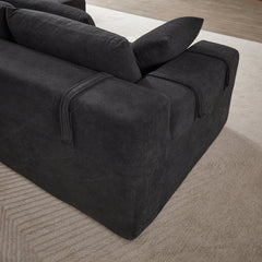 Modern Chenille Upholstered Sectional Sofa Couch Set,Modular 108' L
