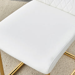 Modern dining chairs, dining room chairs, and golden leg cushioned