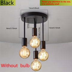 Modern Black 4Lamp Satellite Ceiling Pendant Light