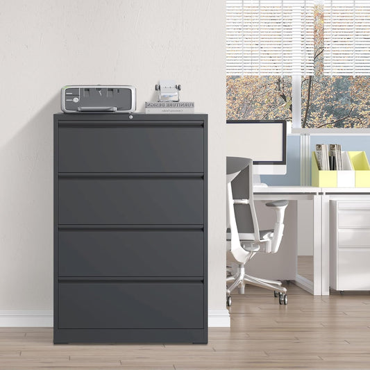File Cabinets 4 Drawer,Metal Office Storage Filing Cabinet with