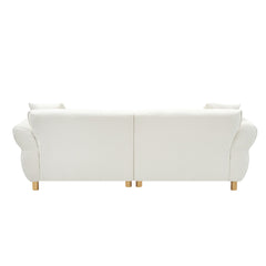 93.70 inches long, Teddy Sofa Fabric,with two matching pillows and