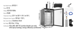 SucceBuy 152L Stainless Steel Beer Kegerator Draft Beer Dispenser Adjustable Faucet Regulator Keg Refrigerator Dual Tap for Home