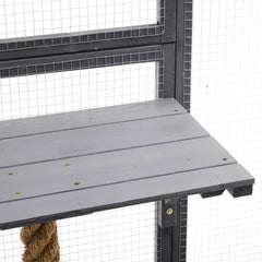 Outdoor DIY Cat House Catio with Double Enter Doors, Platforms, and
