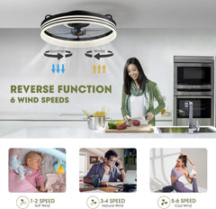 Ceiling Fans with Lights, Flush Mount Ceiling Fan with Lights and