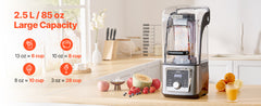 Succebuy 1400W Blender for Smoothies Multi-Functional Food Processing Blender&Noise Cover for Kitchen
