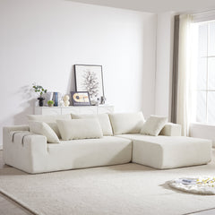 Modern Chenille Upholstered Sectional Sofa Couch Set,Modular 108' L