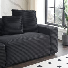 104.72-inch 4-seat large sofa with 4 throw pillows, living room sofa