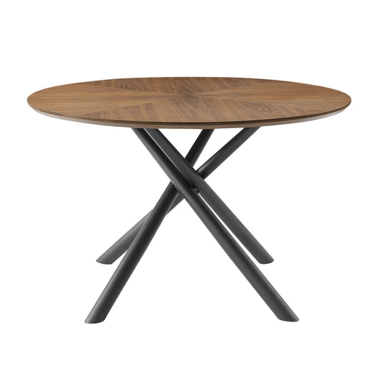 53.14'' Round MDF Coffee Table End Table Short Leisure Tea Table Cross