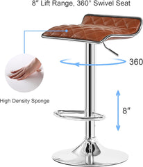 Adjustable Bar Stools Set of 2, Bar Height Stools for Kitchen Counter
