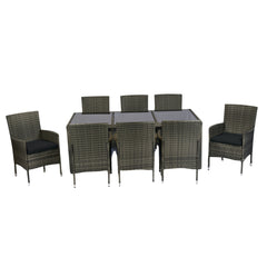9 piece Outdoor Patio Wicker Dining Set Patio Wicker Furniture Dining