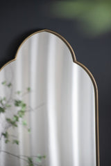 22.4x1x48' Champagne Gold Decorative Wall Mirror with Notched Edges