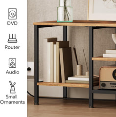 TV Stand with Power Outlets to 65 Inches, TV Console Table with Open