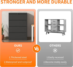 File Cabinets 4 Drawer,Metal Office Storage Filing Cabinet with
