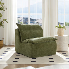 Accent Armless Chair Lazy Floor Seating, Single Sofa Lounger Leisure