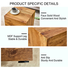 Modern MDF Coffee Table with Wood Grain Texture and Stylish Design