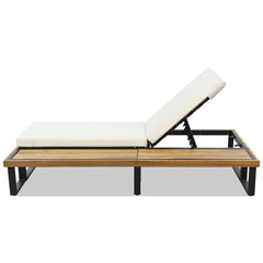 Outdoor Chaise Lounge Chair Set of 2 with 5-Position Adjustable