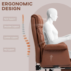 Executive Office Chair, PU Leather Ergonomic Office Desk Chair with