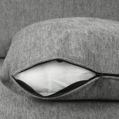 Multi-functional U-shaped Sectional Sofa Convertible Pull-out Bed Gray
