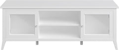 TV Stand - 55-Inch Storage Cabinet with 2 Cubbies and 2 Shelves -