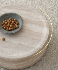 31.49''  Faux MARS Pattern Coffee Tables for Living Room Round Tea