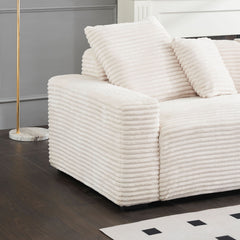 104.72-inch 4-seat large sofa with 4 throw pillows, living room sofa