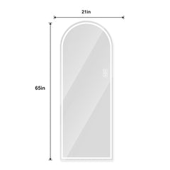 65" x 21" Arch Design LED Full Length Mirror ,Dimmable,  High