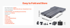 SucceBuy Car Air Mattress, Inflatable Car Camping Mattress, Flocking Thickened Travel Beds with Air Pump Fits Most SUV MPV Sedan