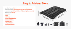 SucceBuy Car Air Mattress, Inflatable Car Camping Mattress, Flocking Thickened Travel Beds with Air Pump Fits Most SUV MPV Sedan