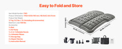SucceBuy Car Air Mattress, Inflatable Car Camping Mattress, Flocking Thickened Travel Beds with Air Pump Fits Most SUV MPV Sedan