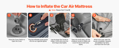 SucceBuy Car Air Mattress, Inflatable Car Camping Mattress, Flocking Thickened Travel Beds with Air Pump Fits Most SUV MPV Sedan