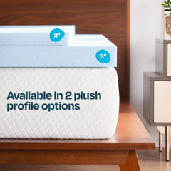 Cooling Gel Memory Foam Mattress Topper Queen Size