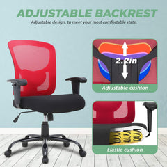 Big and Tall Office Chair 400Lbs Desk Chair Mesh Computer Chair with
