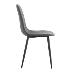 Modern Mid-Century Style Dining Chairs Set of 4 with Soft Linen Fabric