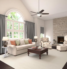 Fan Company 53090 Builder Deluxe Indoor Ceiling Fan with LED Light and