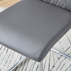 Modern Dining Chairs with Faux Leather Padded Seat Dining Living Room
