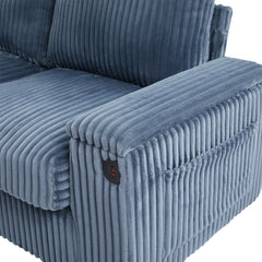 Modern 4-Seater Corduroy Sofa Couch with USB Ports, Hidden Storage,