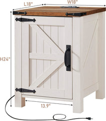 Nightstand with Charging, Antique