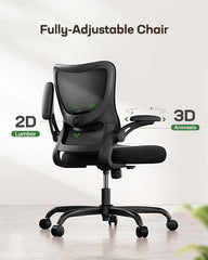 Office Chair Ergonomic Desk Chair with 3 Ways PU Armrests and