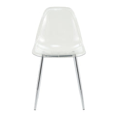 Modern minimalist transparent dining chair, plastic chair, armless