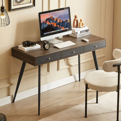 Mid Century Desk , Modern Writing Study Desk with Drawers,