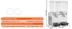 VEVOR 18L 1 2 3 Tanks Commercial Beverage Dispenser Ice Tea Drink Machine for Cold Drink Restaurant Hotel Party