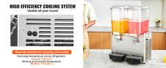 VEVOR 18L 1 2 3 Tanks Commercial Beverage Dispenser Ice Tea Drink Machine for Cold Drink Restaurant Hotel Party