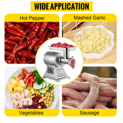 SucceBuy 122 Kg/H 250 KG/H Electric Meat Mincer Chopper Heavy Duty Food Processors Kitchen Appliances Commercial Grinder Machine