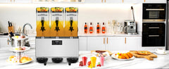 VEVOR 1/2/3 Tanks Commercial Ice-Cool Juice Smoothie Slush Maker Frozen Beverage Cold Drink Dispenser Vending Machine for Home