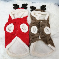 Cozy Christmas Pet Apparel: Luxury Arctic Fleece Coat For Large Dogs