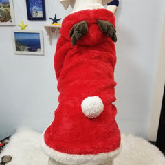 Cozy Christmas Pet Apparel: Luxury Arctic Fleece Coat For Large Dogs