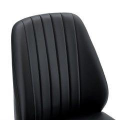 Set of Four Black PU Comfort Dining Chairs (17.7'x25').Dining chair