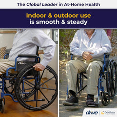 Blue Streak Wheelchair with Flip Back Desk Arms, Swing Away