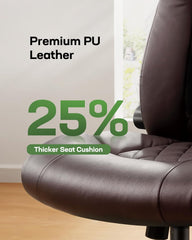 Executive Office Chair with Flip-Up Armrests,Pu Leather Ergonomic Desk