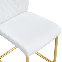 Modern dining chairs, dining room chairs, and golden leg cushioned
